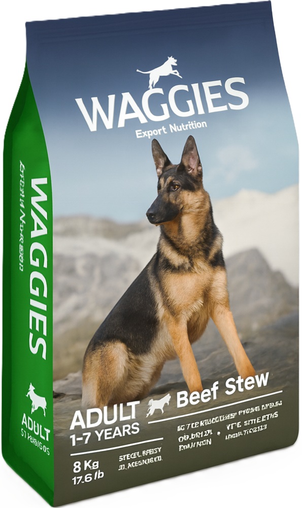 Waggies Adult All Breed Beef 8Kg