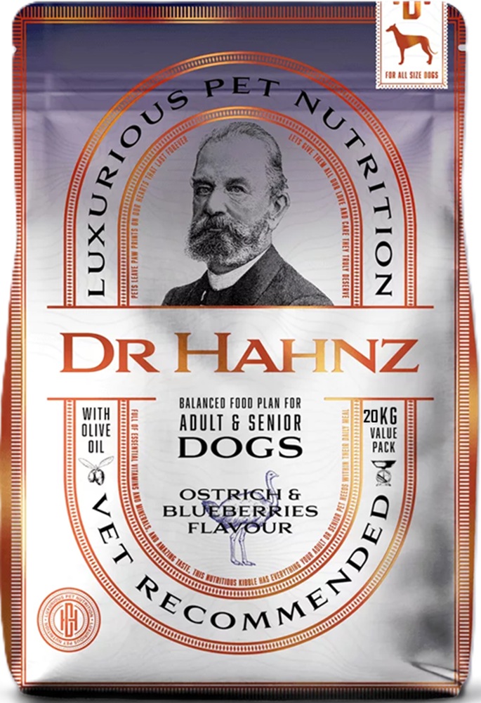 Dr Hahnz Adult & Senior Ostrich & Blueberry 20Kg