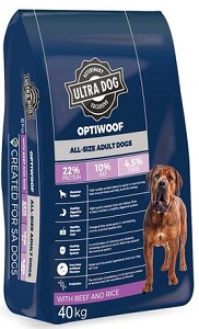 Optiwoof Adult Beef & Rice 40Kg