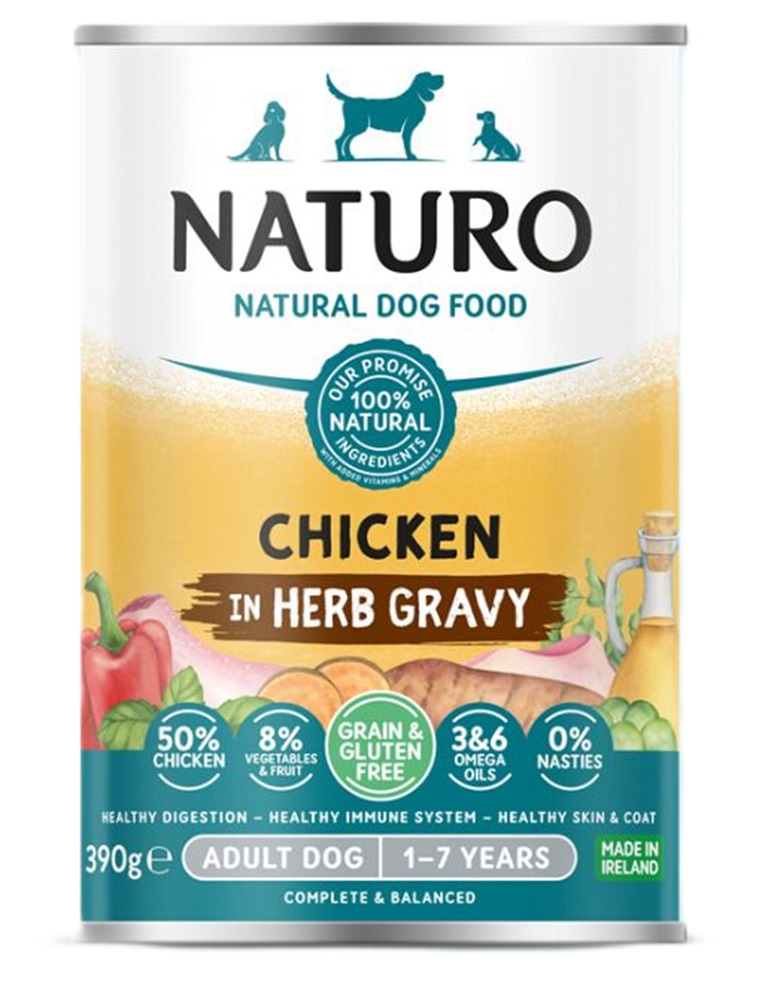 Naturo Chicken, Herb & Gravy, Grain & Gluten Free Adult 390G