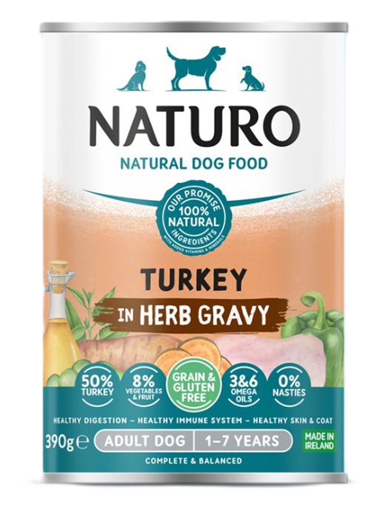 Naturo Turkey, Herb & Gravy, Grain & Gluten Free Adult 390G
