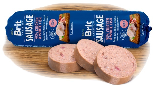 Brit Sausage Chicken & White Fish Adult For Dogs & Cats 800G