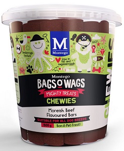 Bags O' Wags Moreish Beefy Chewies 500G