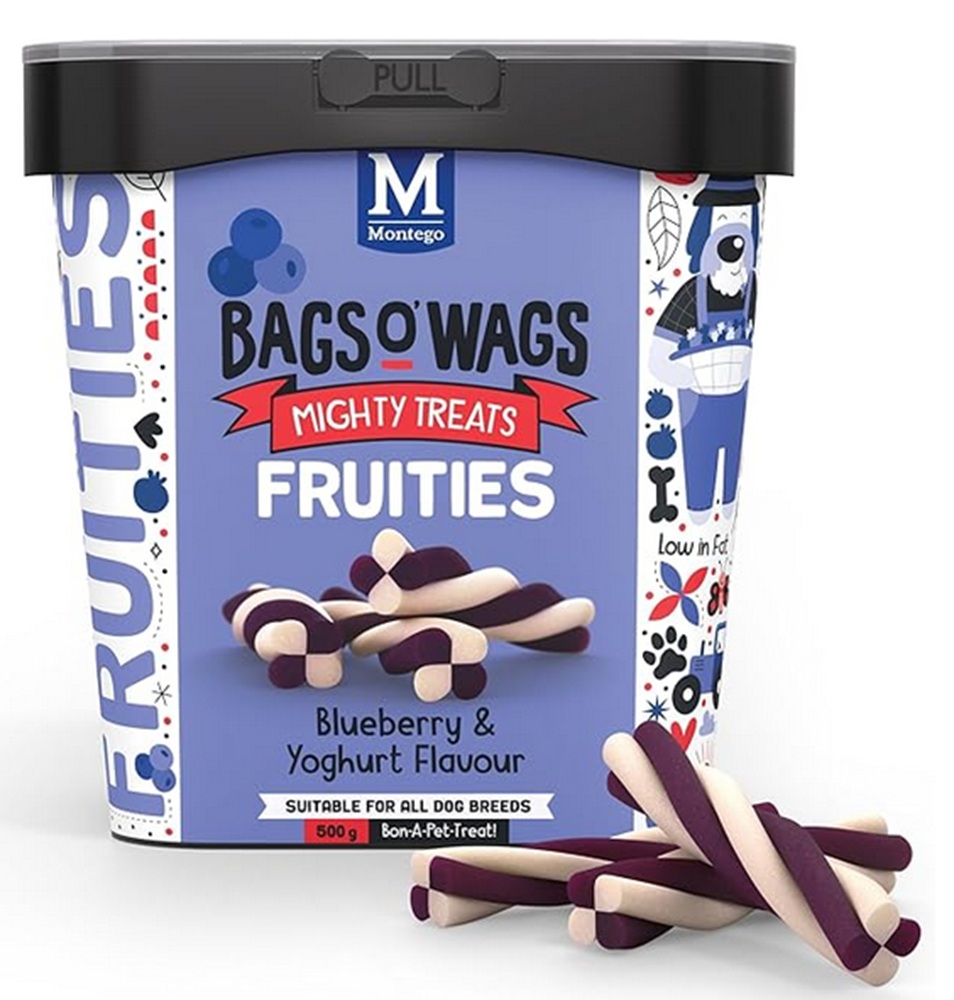 Bags O' Wags Blueberry & Yoghurt Fruities 500G
