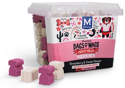 Bags O' Wags Strawberry & Cream Squishies 500G