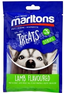Marltons Semi-Moist Lamb Strip Treats 120G