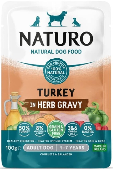 Naturo Adult Grain & Gluten Free Turkey In Herb Gravy 100G