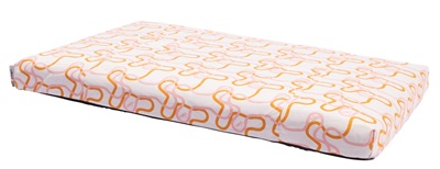 Rogz Retro Bed Flat Orange Bone Brush Large 107X72X8Cm