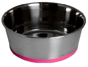 Rogz Slurp Bowlz Anti-Slip S/Steel Pink 1.7Lt