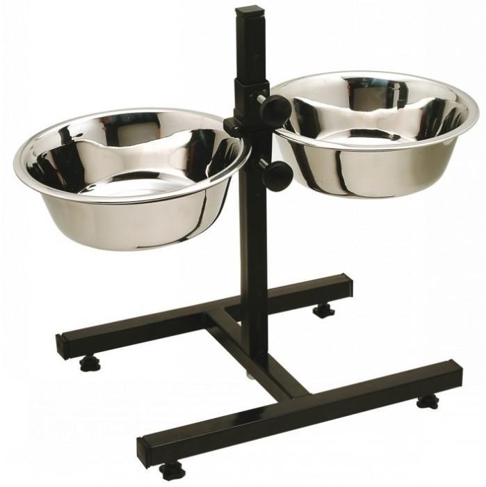 Petsa Adjustable Stand & S/Steel Bowls 3.5L