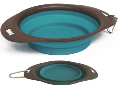 M-Pets On-The-Road Bowl Medium Turquoise 25X19X6Cm