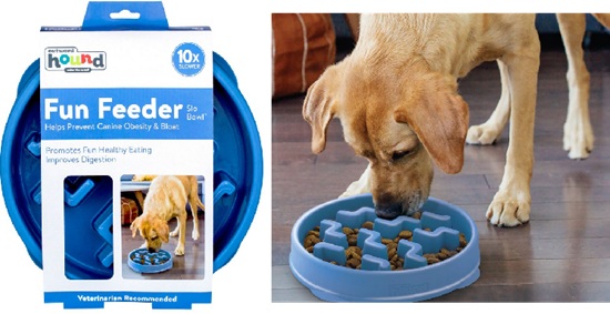 Outward Hound Fun Slow Feeder Blue Zigzag Large