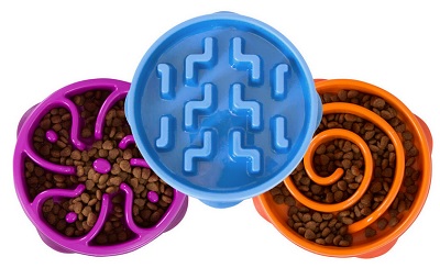 Outward Hound Fun Slow Feeder Blue Zigzag Mini