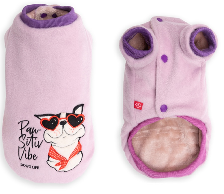 Dog's Life Pawsitive Vibe Sweatshirt Pink Large