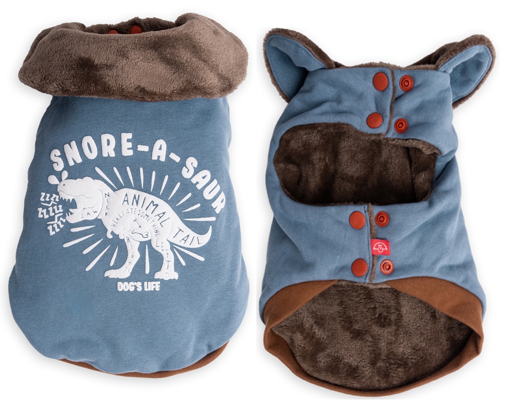 Dog's Life Snore-A-Saur Winter Cape Blue 6Xlarge