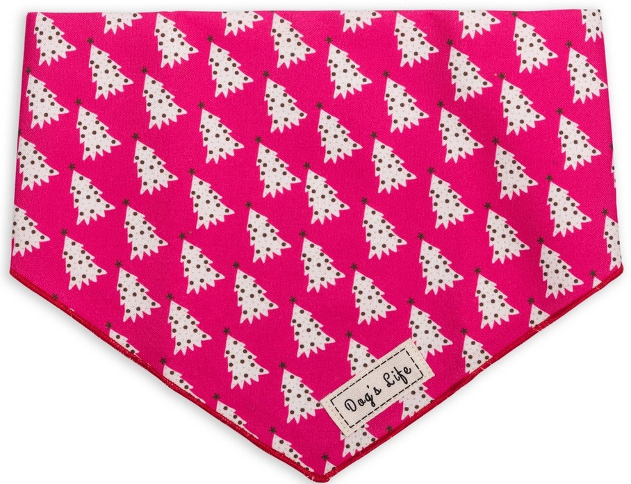 Dog's Life Xmas Bandana Polkadot Trees Large