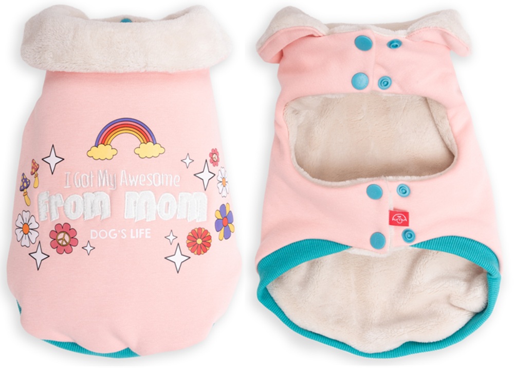 Dog's Life Awesome From Mom Cape Pink X-Small