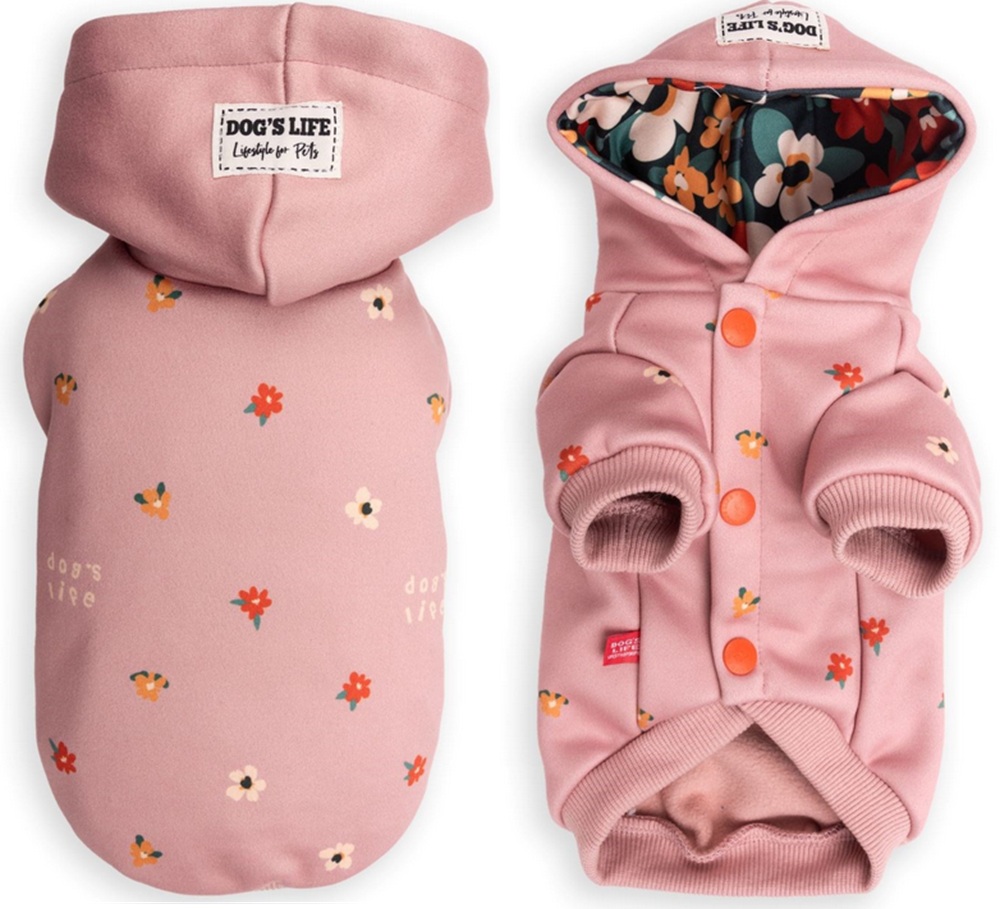 Dog's Life Nature Loving Winter Hoodie Pink 3X-Large