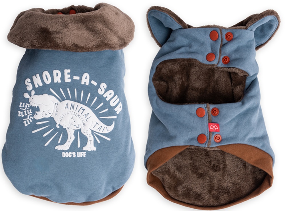 Dog's Life Snore-A-Saur Winter Cape Blue 4X-Large