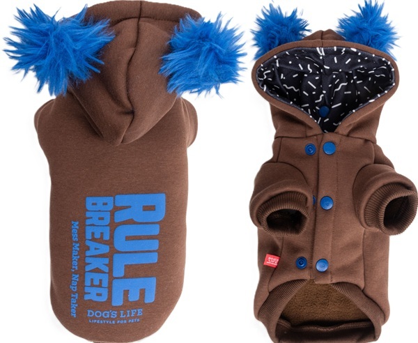 Dog's Life Rule Breaker Hoodie Brown Xlarge