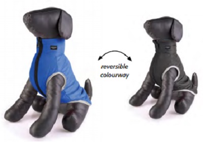 Rogz Pufferskinz Reversable Blue/Black Miniature 20Cm