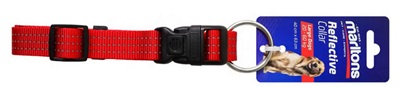 Marltons Reflective Collar Large Red 45-65Mm