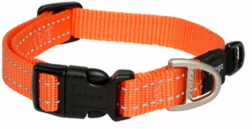 Rogz Utility Fanbelt Collar Orange 34-56Cm