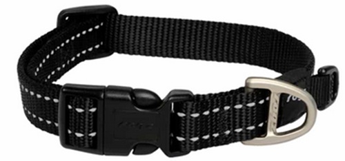 Rogz Utility Snake Collar Black 26-40Cm