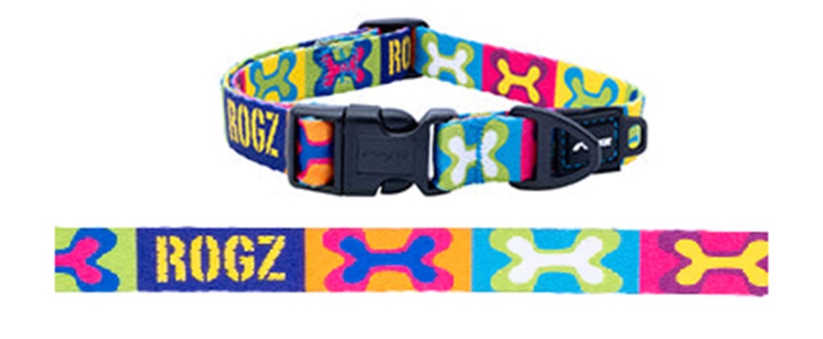 Rogz Fusion Classic Collar Pop-Art Yellow X-Large 43-70Cm