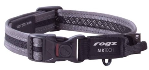 Rogz Airtech Classic Collar Platinum Grey Large 34-56Cm