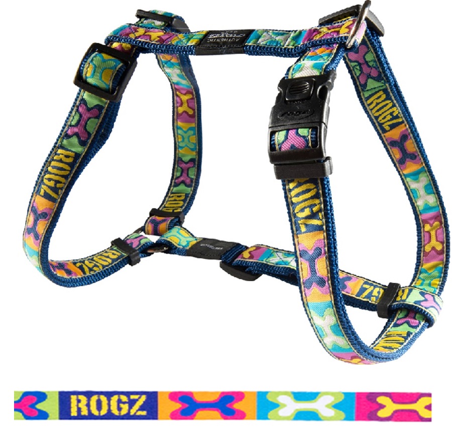 Rogz Fusion Classic Harness Pop-Art Yellow Small 23-37Cm
