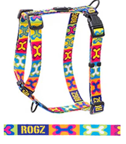 Rogz Fusion Classic Harness Pop-Art Yellow Large 45-75Cm