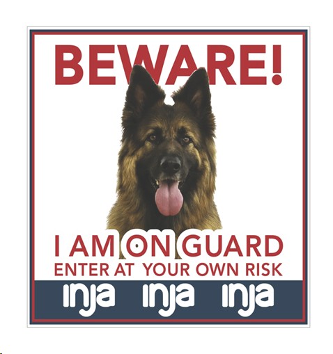 Inja Alsation Warning Sign