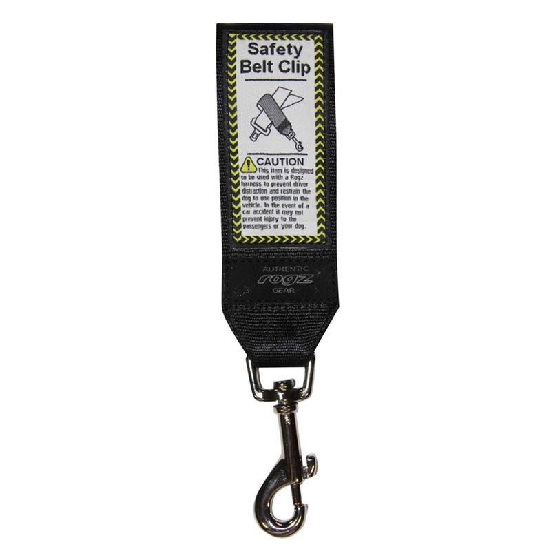 Rogz Utility Car-Safe Safety Belt Clip Black 40Mm
