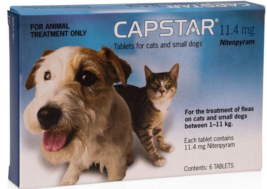 Capstar Tick & Flea Small Cat & Dog >0,91Kg 6Tabs