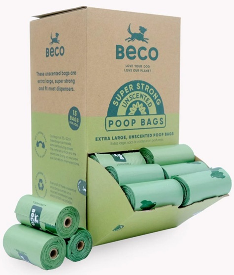 Beco Mint Scented Poop Bag Refill 22.5X33Cm 15'S