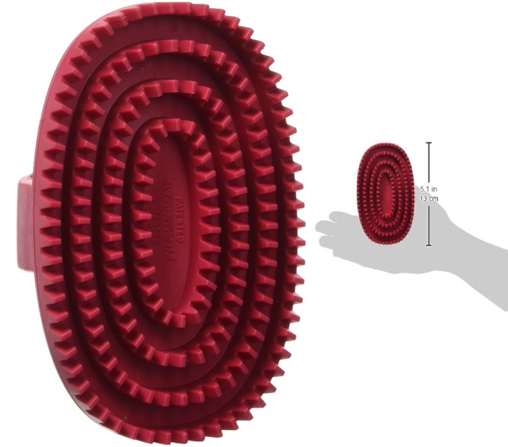 Le Salon Essentials Rubber Curry Brush & Handle