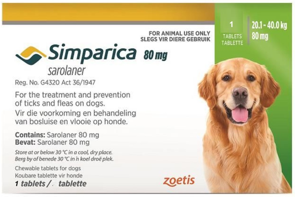 Simparica Tick & Flea Large Dog 20-40Kg Tablet