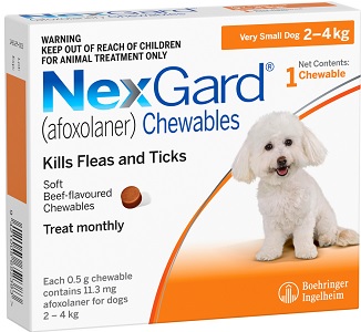 Nexgard Tick & Flea Mini 2-4Kg 1 Tablet