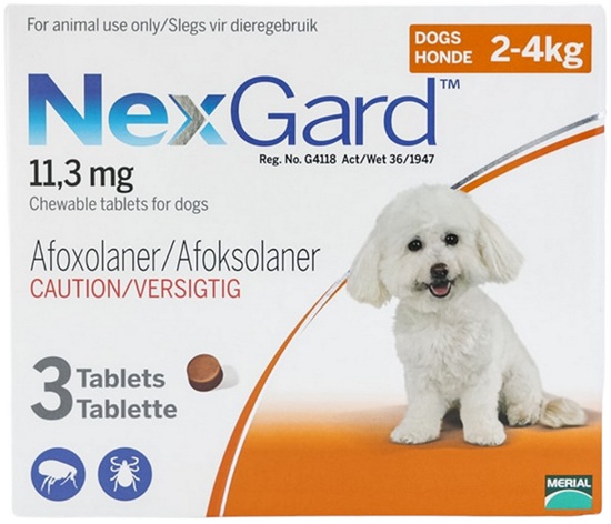 Nexgard Tick & Flea Mini 2-4Kg 3 Tablets