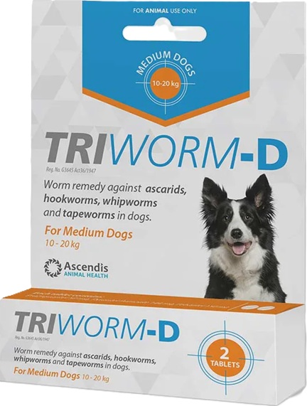 Triwormer-D Dewormer Medium 2Pk
