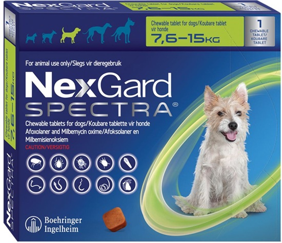 Nexgard Spectra Medium 7.6-15Kg 1 Tablet