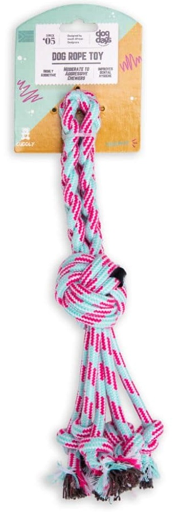 Dog's Life Rope Tassel Toy Pink 31Cm