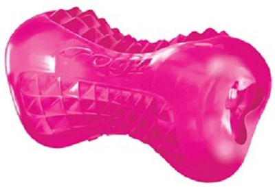 Rogz Yumz Rubber Bone Pink Medium 11.5Cm