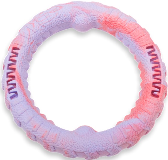 Dog's Life Tuff Foam Tug Ring Jacaranda
