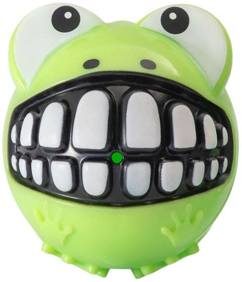 Rogz Grinz Frog Ball Large 7.8Cm Lime