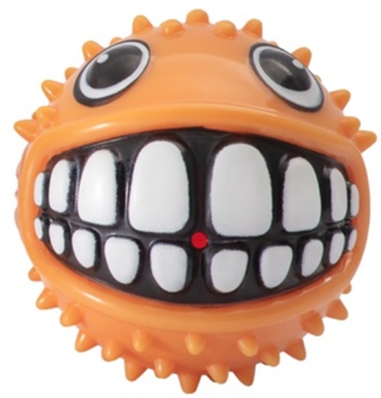 Rogz Grinz Frog Ball Medium 6.4Cm Orange