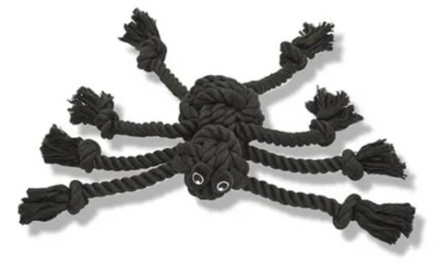 Dog Days Giant Spider Rope Knot Toy 20Cm Black