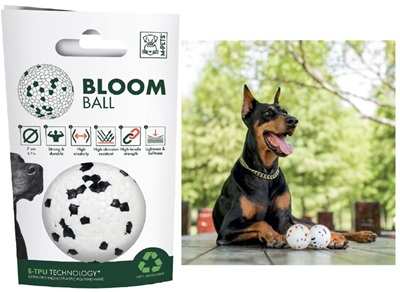 Valemount Bloom Ball White With Black Spots 7Cm