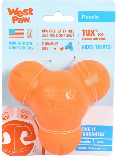 Westpaw Zogoflex Tux Treat Toy Orange Large 12.7Cm